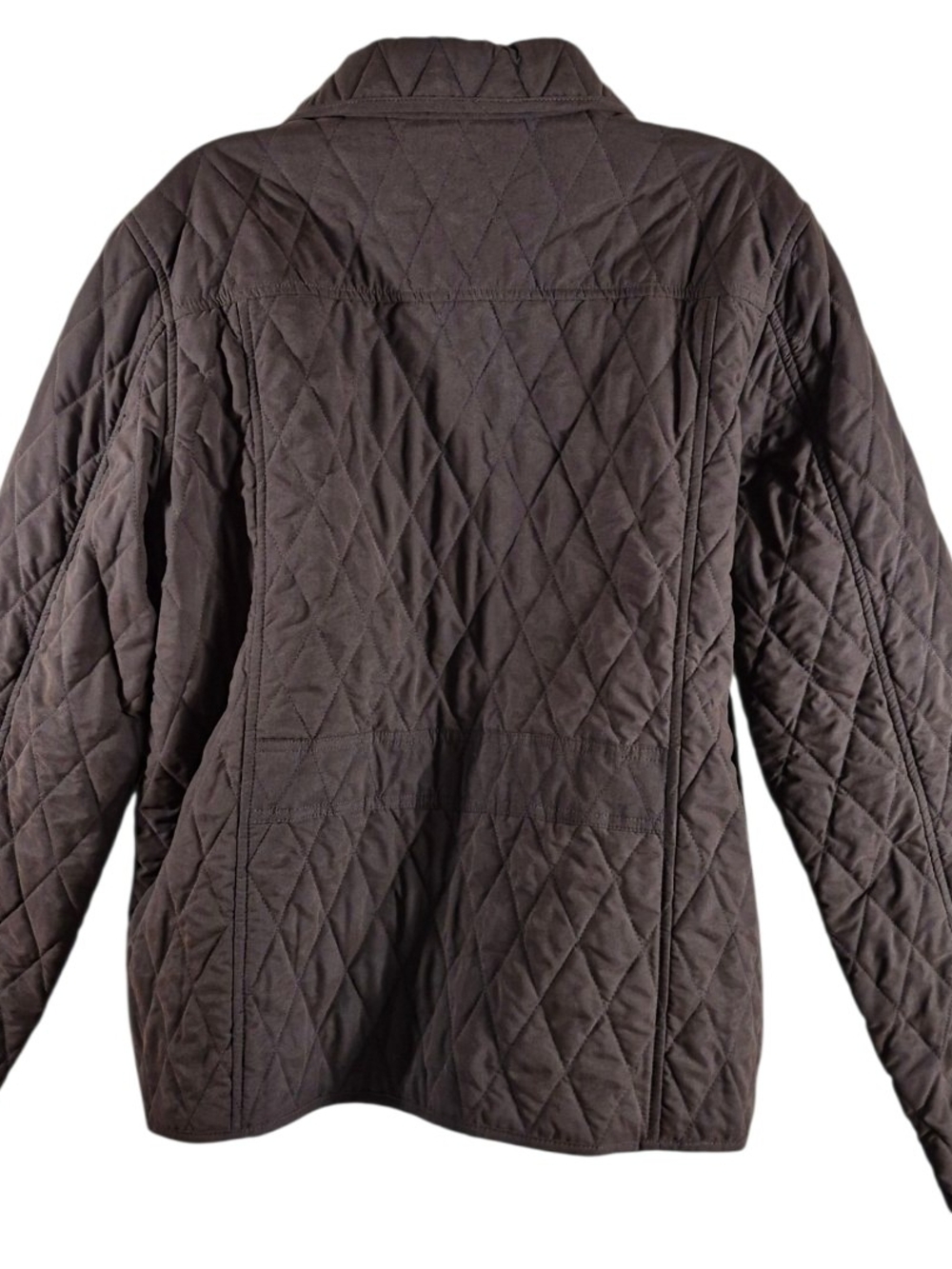 LL Bean XL Brown Quilted Riding Heritage Jacket Equestrian Barn Coat Minimalist - Picture 8 of 11